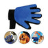 Ozdingo 2-in-1 pet deshedding and massage glove for dogs and cats, right hand mitt, soft bristles for grooming and hair removal.