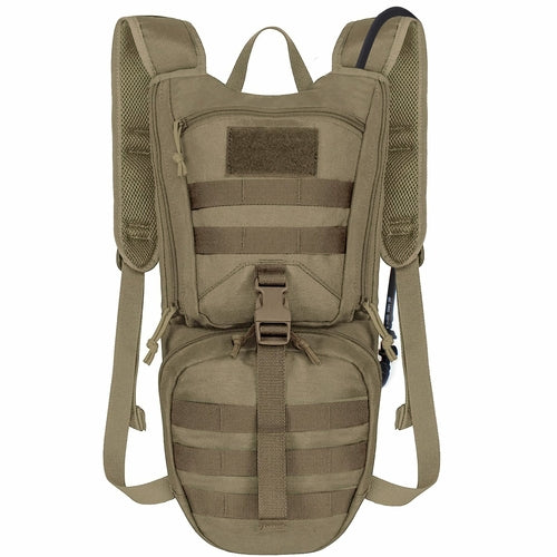 Indigo Eurybia tactical hydration backpack with 2.5L bladder and thermal insulation for outdoor sports and hydration.