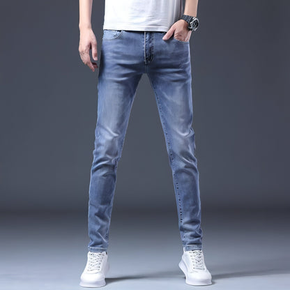 Carmine Juneberry UrbanEase™ blue jeans for men, stylish denim pants with classic fit and detailed stitching.