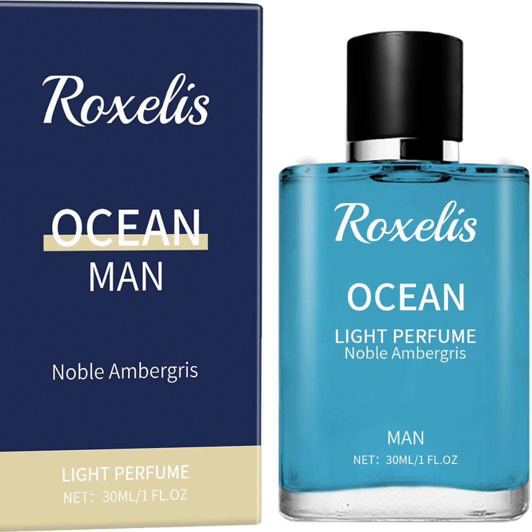 Carmine Juneberry Ocean Men Light Perfume bottle with sleek bodycare design and ocean-inspired branding.