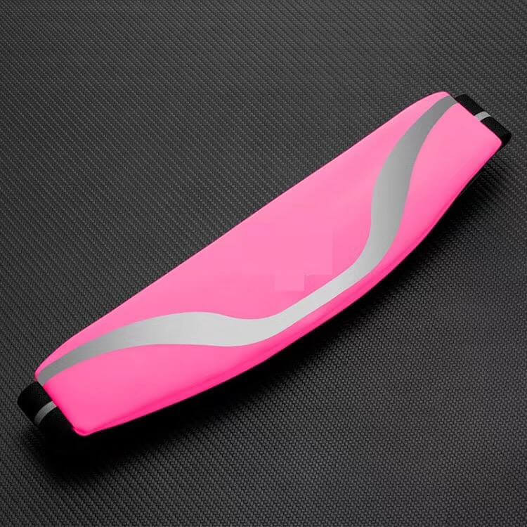 Black Lavender water-resistant sport waist pack with reflective strip for running, designed as a convenient fitness accessory.