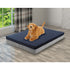 Large Magenta Danae memory foam dog bed, 15cm thick orthopedic pet bed with plush fabric, suitable for home and garden use.