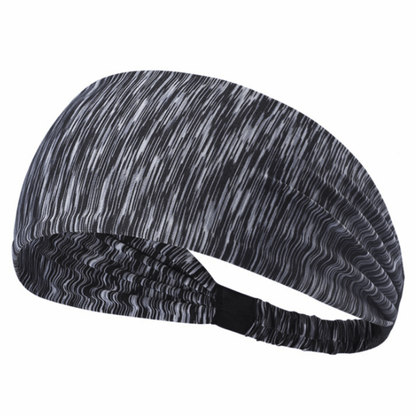 Black Lavender extra-wide sport and fitness sweat-wicking headband for workout and activewear, designed to absorb sweat and stay in place.