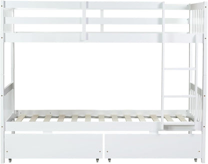 White Premium Grade Rubberwood Bunk Bed Drawers ProLine