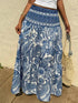 Printed high waist maxi skirt for women by Ruby Styx, featuring a flowy design and vibrant pattern.