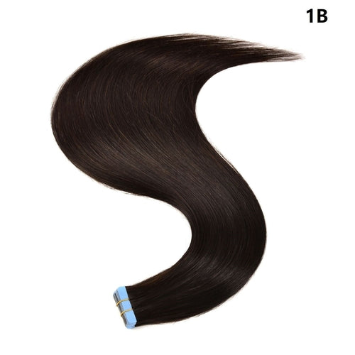 Carmine Juneberry LuxeWave traceless invisible real hair wig extension showing smooth, natural hair blending seamlessly.