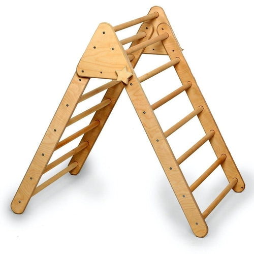 Foldable Montessori triangle climber set in three sizes by Red Oceanus, designed for children&