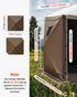 Start2Finish VEVOR canopy sidewalls for outdoor tents, waterproof, with one-sided window, brown, 3-piece set for event booths.