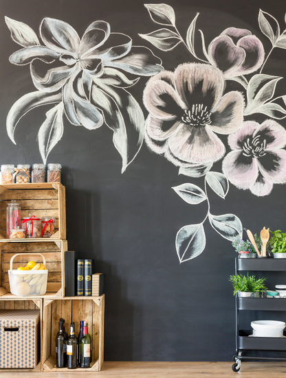 Custom chalkboard wall decal by Start2Finish, featuring a kids&