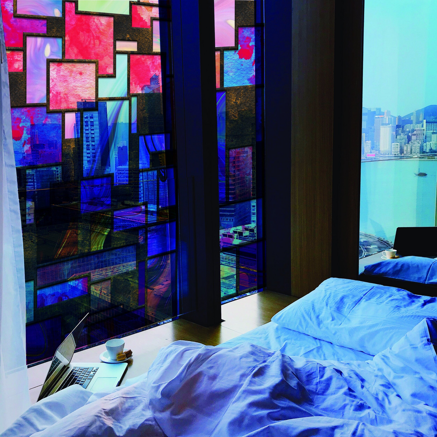 Start2Finish bricks window privacy glass film, frosted etched decorative sticker covering door with self-adhesive frosted vinyl decal.