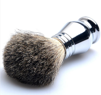 Maroon Asteria double edge safety shaving razor with a badger hair brush for men&