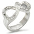 High-polished 925 sterling silver ring with AAA grade CZ stones by Turquoise Tiger, showcasing a sleek, shiny design.