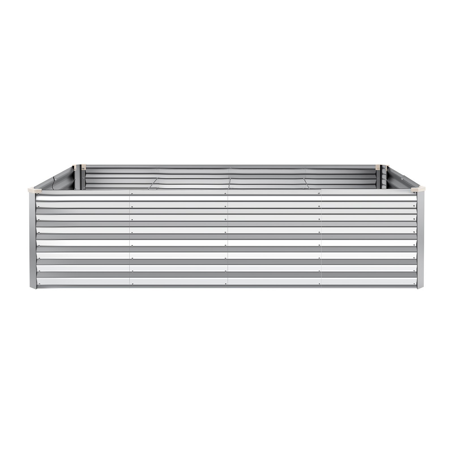 Start2Finish galvanized raised garden bed, 8x4x2 ft metal planter box with gloves, rustproof aluminum-zinc for outdoor flowers and vegetables.