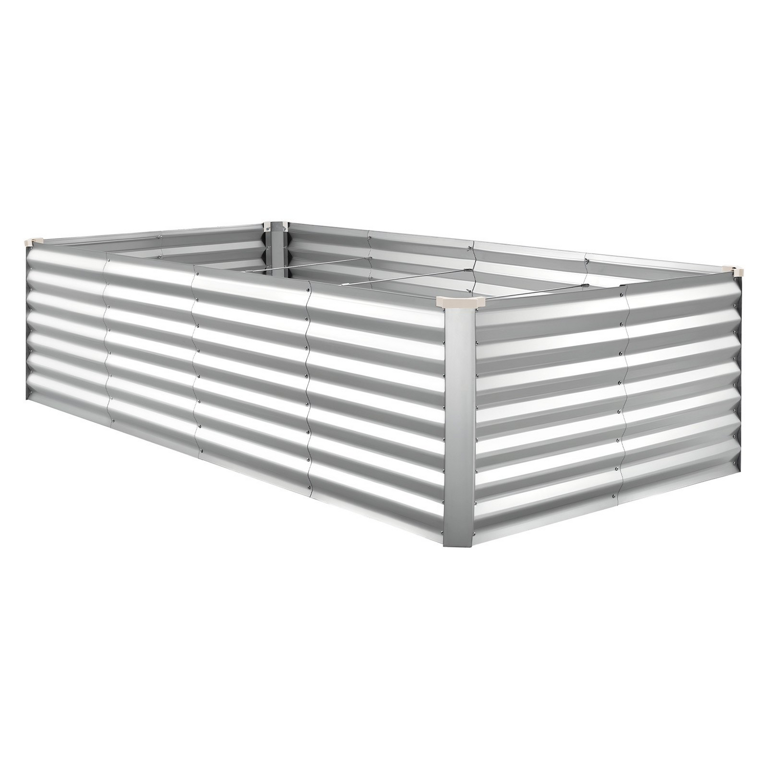 Start2Finish galvanized raised garden bed, 8x4x2 ft metal planter box for outdoor flowers and vegetables, rustproof aluminum-zinc finish