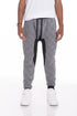 Black and grey static contrasted joggers by Lime Milo, comfortable casual pants with stylish design and tapered fit.
