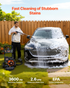 Start2Finish VEVOR gas pressure washer with full copper pump, spray gun, 5 nozzles, 26 ft hose, for cleaning cars, fences, and patios.