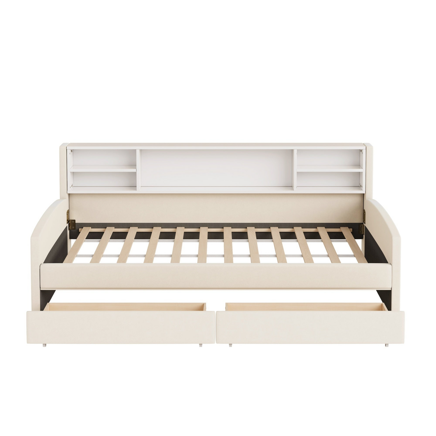 Luxurious velvet upholstered platform bed with storage drawers and headboard by Start2Finish, showcasing plush velvet fabric and modern design.
