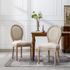 Start2Finish French style solid wood frame linen fabric dining chair with upholstered back, showcasing classic furniture design.