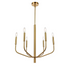 6LT chandelier with AGB finish, featuring intricate metalwork and multiple light bulbs, stylish lighting fixture for elegant interiors