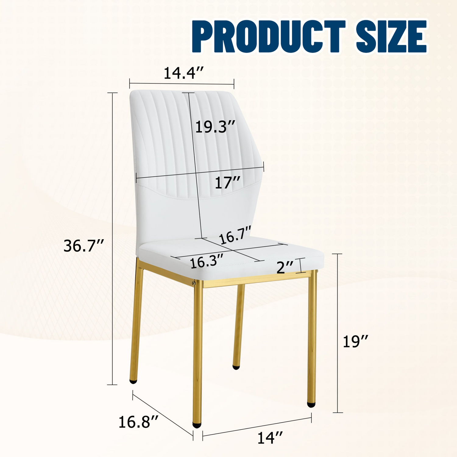 Set of 4 Start2Finish luxury dining chairs with vertical stripe back, made of high-resilience PU leather for modern furniture.