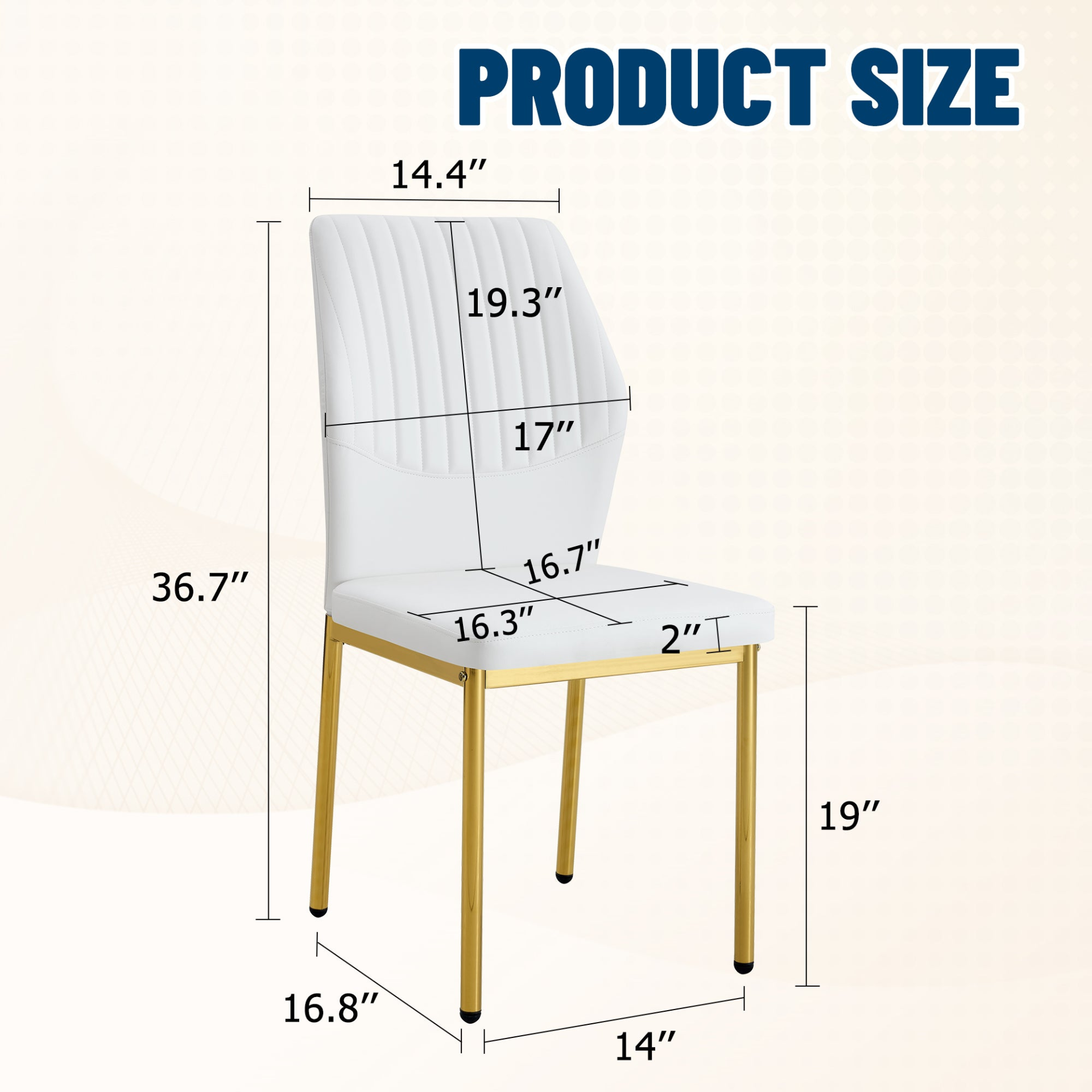 Set of 4 Start2Finish luxury dining chairs with vertical stripe back, made of high-resilience PU leather for modern furniture.