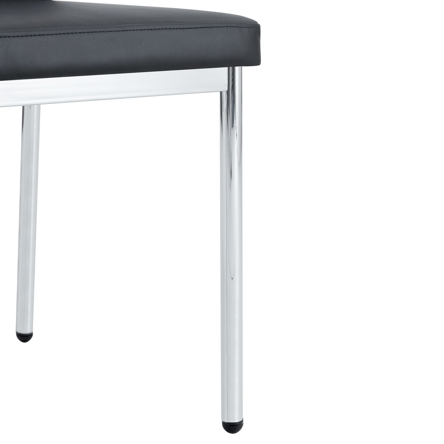 Set of four luxury Start2Finish simple dining chairs with vertical stripe backs and high resilience PU upholstery.