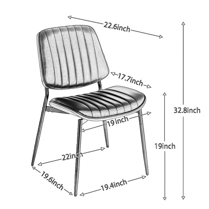 Set of 2 mid-century modern dining chairs with walnut bentwood backs, upholstered seats, metal legs, and adjustable feet.