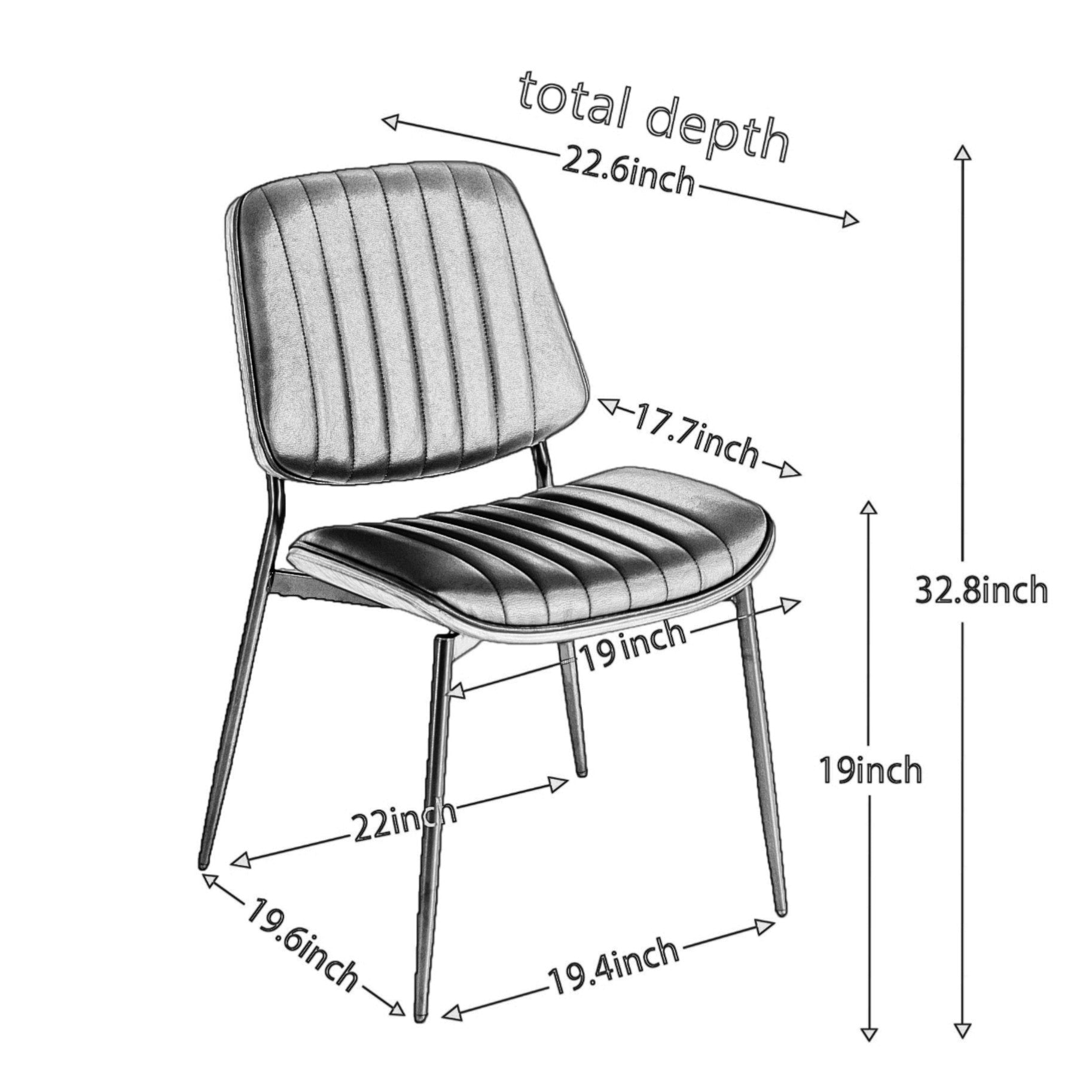 Set of 2 Mid Century Modern dining chairs by Start2Finish with upholstered seats, walnut bentwood backs, metal legs, and adjustable feet.