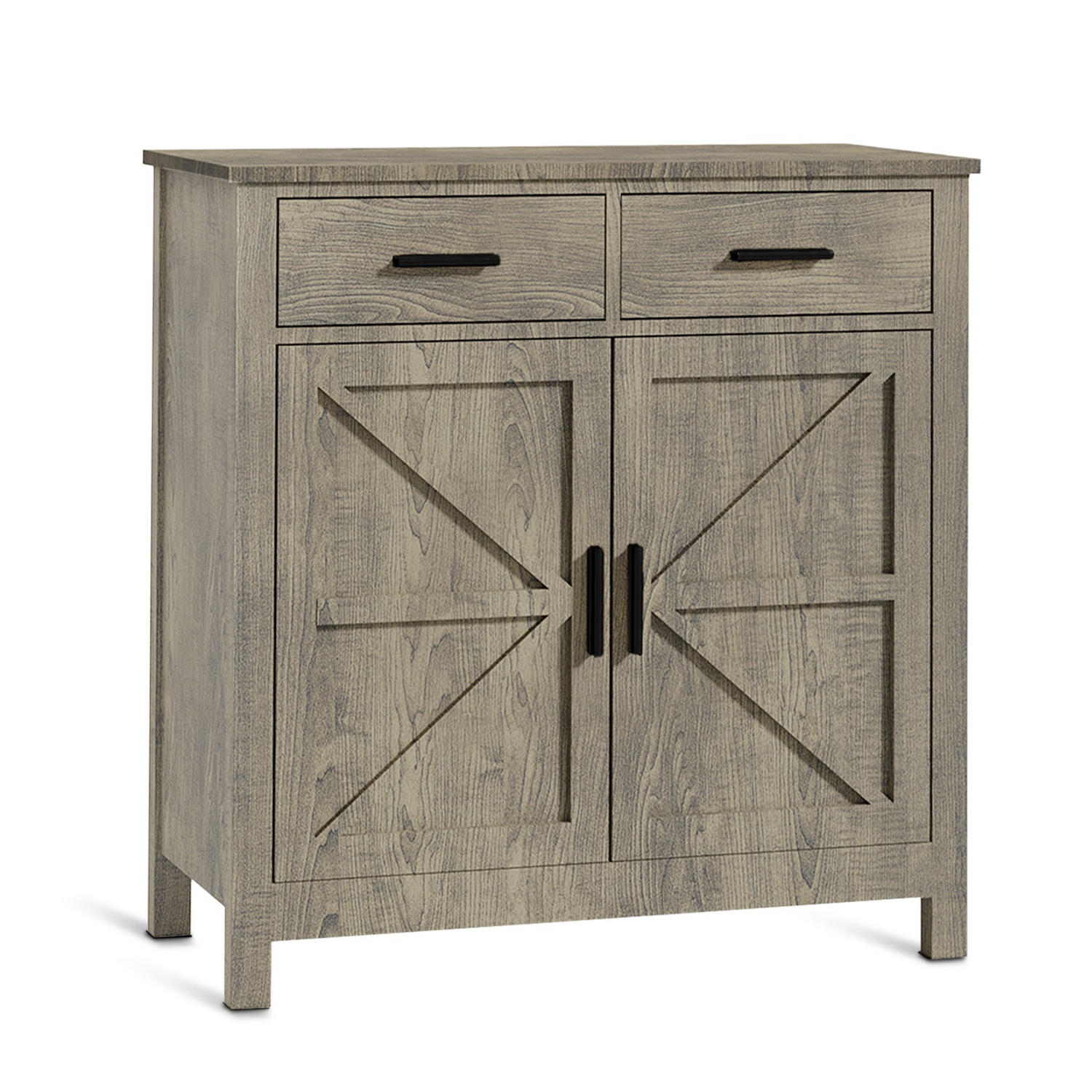 Modern farmhouse kitchen storage cabinet by Start2Finish with two drawers, two doors, and a sleek furniture design.