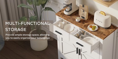 Modern farmhouse kitchen storage cabinet by Start2Finish with 2 drawers and 2 doors, showcasing a sleek, functional furniture piece.
