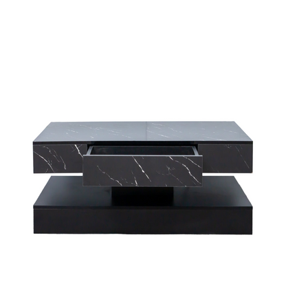 Modern LED coffee table by Start2Finish with ambient lighting, featuring sleek contemporary design for living room decor.
