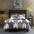 Start2Finish Alpine 3-piece navy duvet cover mini bedding set with matching pillow shams on a bed.