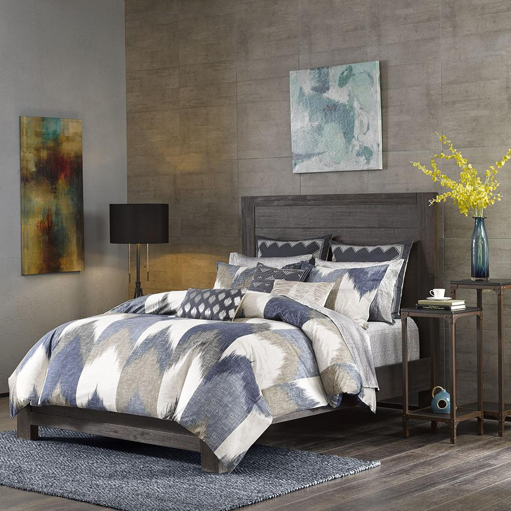 Start2Finish Alpine navy 3-piece duvet cover mini bedding set with pillowcases, showcasing a cozy, stylish navy bedding design.
