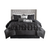 Start2Finish Laurel 7-piece tufted comforter bedding set in black, featuring a stylish, plush design for a cozy bedroom look.
