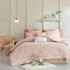 Start2Finish cotton jacquard bedding duvet cover set with euro shams and throw pillows, showcasing elegant woven design.
