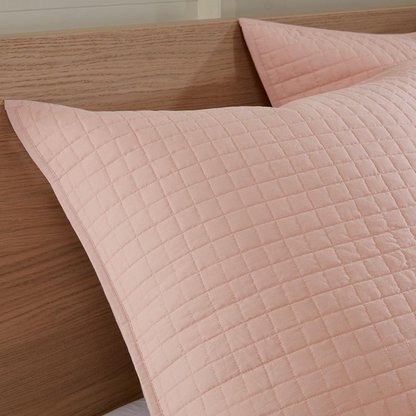 Start2Finish cotton jacquard duvet cover set with euro shams and decorative throw pillows on a stylish bedding ensemble.