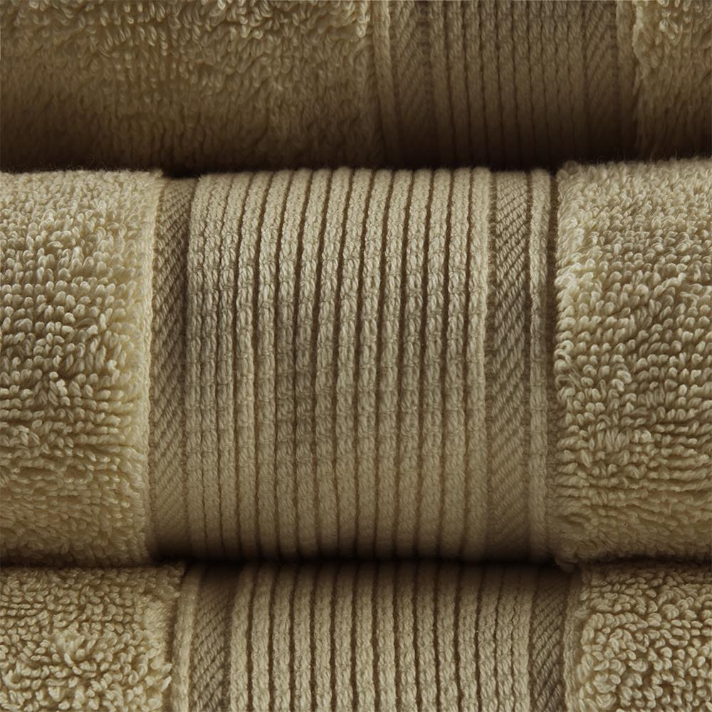 Start2Finish 8-piece 100% cotton antimicrobial bath towel set with plush, absorbent towels displayed flat in natural light.