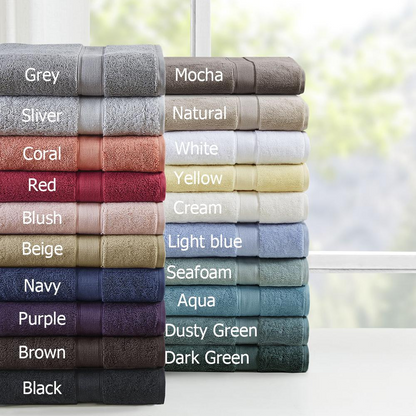 Start2Finish 100% cotton antimicrobial bath towel set with 8 pieces, soft and absorbent for everyday use.