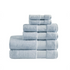 Start2Finish cotton 6-piece bath towel set with plush, absorbent towels in neutral colors, displayed folded and stacked.
