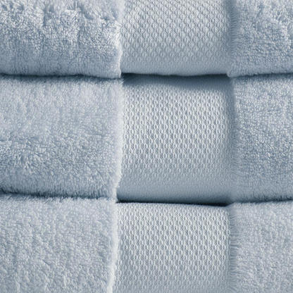 Start2Finish cotton 6-piece bath towel set with soft, absorbent towels in neutral colors, perfect for bathroom use