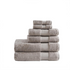 Start2Finish cotton 6-piece bath towel set with plush, absorbent towels in neutral colors, perfect for bathroom use.