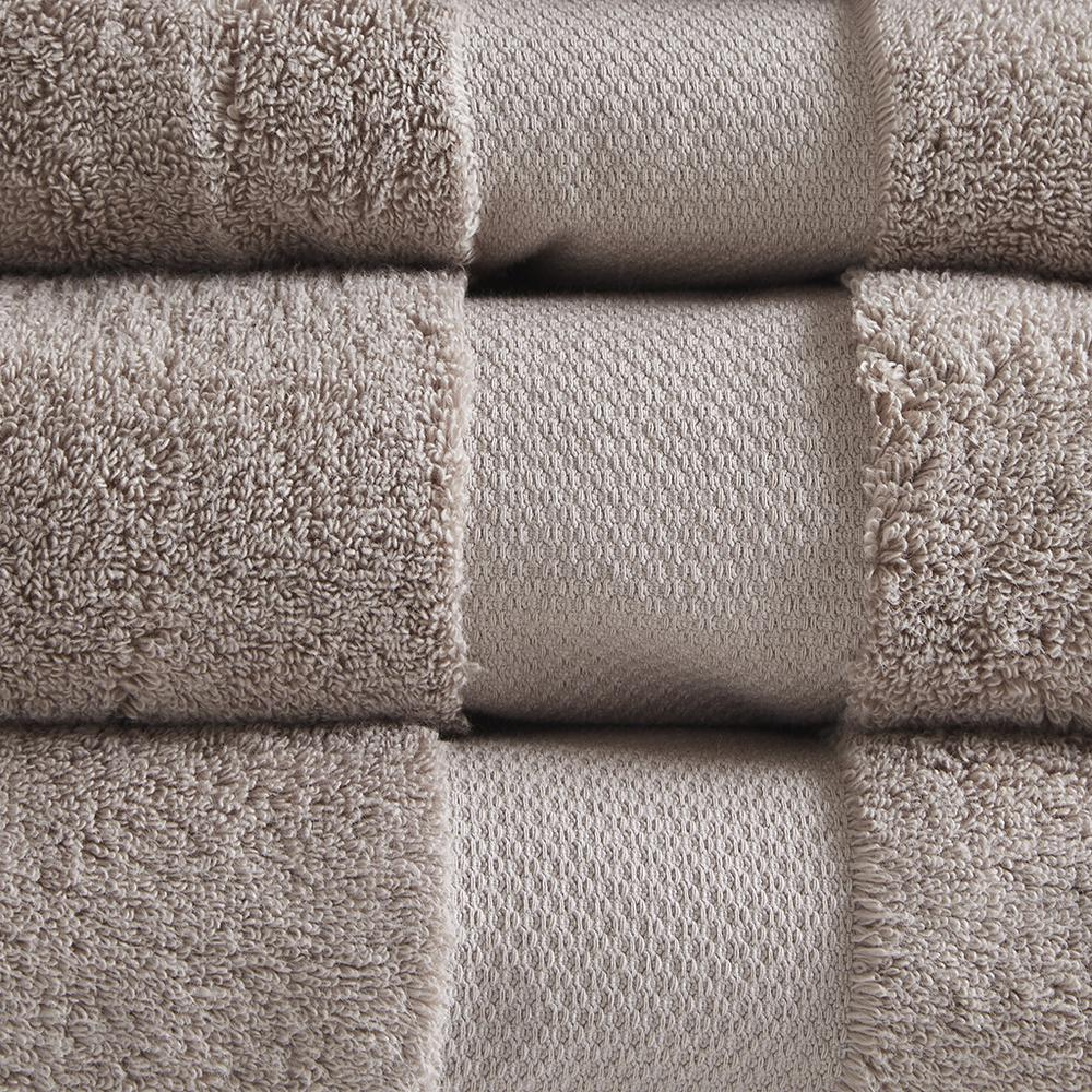 Start2Finish cotton 6-piece bath towel set with plush, absorbent towels in various sizes, perfect for bathroom use.