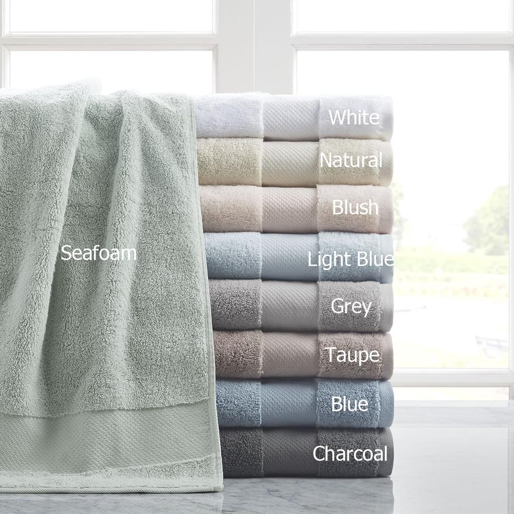 Start2Finish cotton 6-piece bath towel set with soft, absorbent towels in neutral colors, perfect for bathroom use.