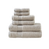 Start2Finish 100% Egyptian Cotton bath towel set with six plush, white towels featuring a subtle textured pattern.