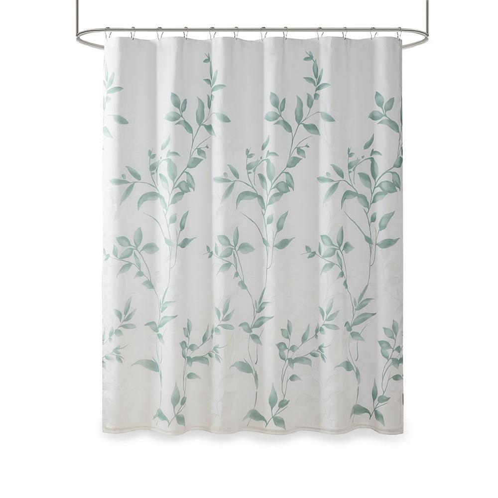Start2Finish burnout printed shower curtain with bold geometric design for bath decor.