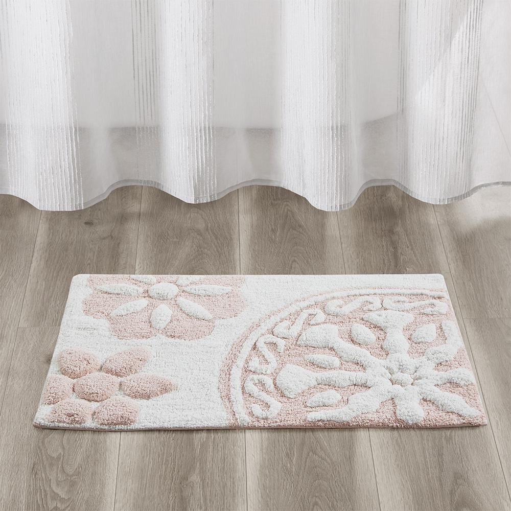 Start2Finish medallion cotton tufted bath rug with intricate medallion pattern and plush texture for bathroom comfort and style.