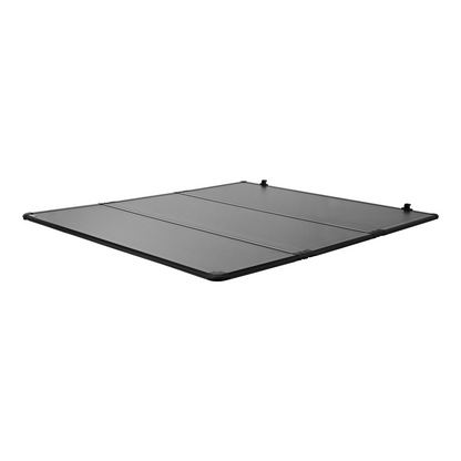 Start2Finish VEVOR hard tri-fold truck bed tonneau cover on a Chevy Silverado short box, waterproof fiberglass, compatible with 2007-2026 models.