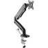 Start2Finish Lorell black monitor mounting arm, height adjustable, supports one display, 75x75 or 100x100 VESA, 14.3 lb capacity.