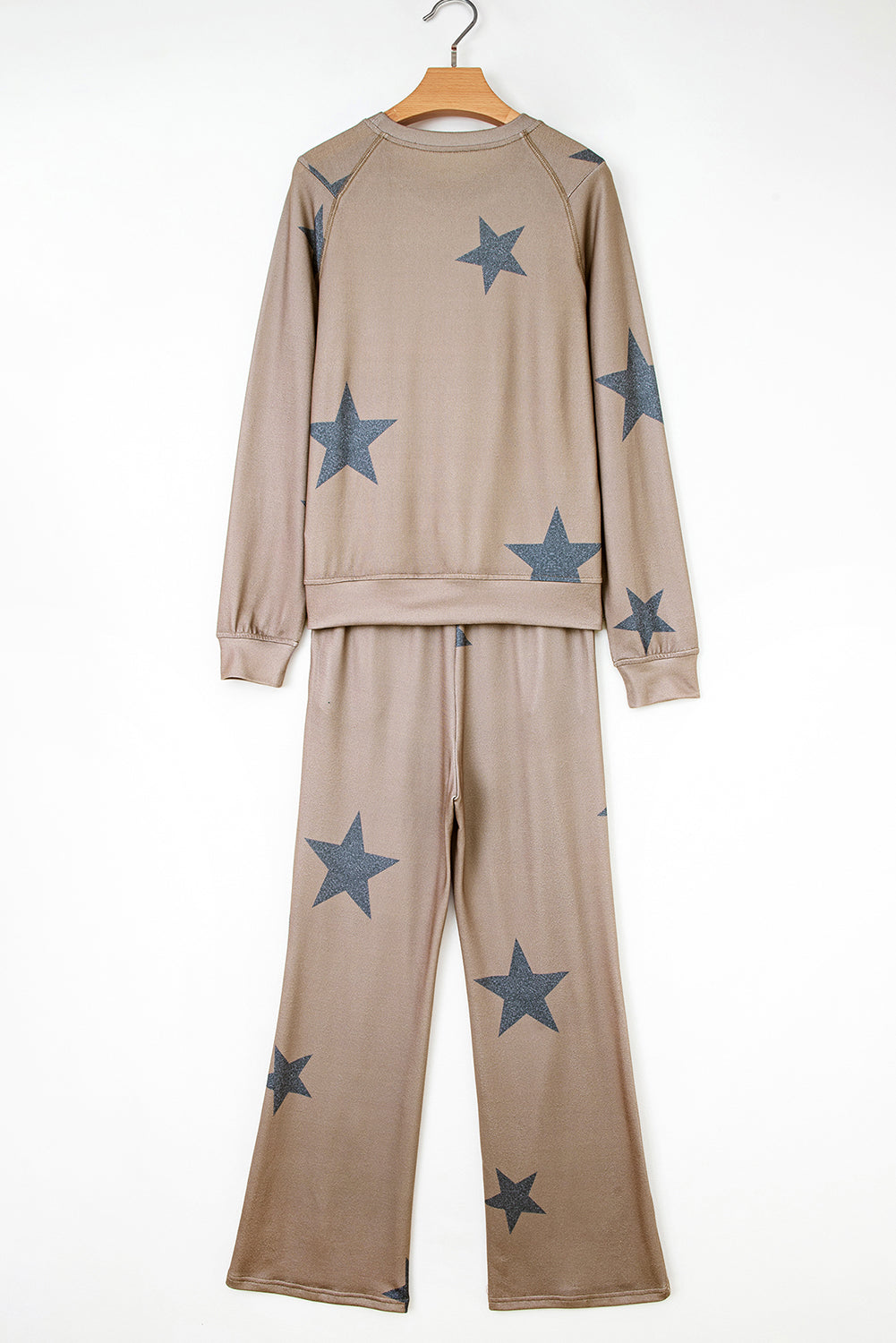 Byzantium Bay star print lounge set featuring a relaxed top and matching pants for comfortable casual wear.