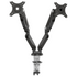 Start2Finish double monitor arm holding two screens 17-30 inches in black finish, adjustable with sleek design.